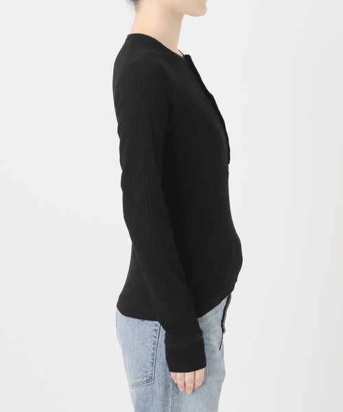 FRAMeWORK(フレームワーク)の「GICIPI/ジチピ ORIGANO ヘンリーネック(Tシャツ/カットソー・レディース・チャコールグレー/ブラック/ホワイト・FREE)」の13枚目の写真