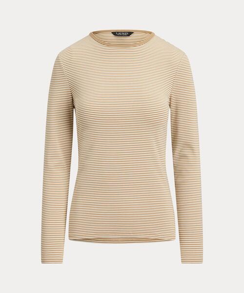 LAUREN RALPH LAUREN(ローレン ラルフ ローレン)の「ストライプド ストレッチ コットン ロングスリーブ Tシャツ(Tシャツ/カットソー・レディース・ブラウン系5・L/M/S)」の9枚目の写真