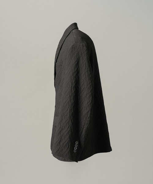 MAISON SPECIAL(メゾンスペシャル)の「《UNISEX》クラッキング3Dジャガードプライムオーバー2Bセミダブルテーラードジャケット/Cracking 3D Jacquard Prime-Over 2B Semi-double Tailored Jacket【MAISON SPECIAL/メゾンスペシャル】■セットアップ対応■(テーラードジャケット・メンズ・ブラック/ダークブラウン・0/2/1)」の9枚目の写真
