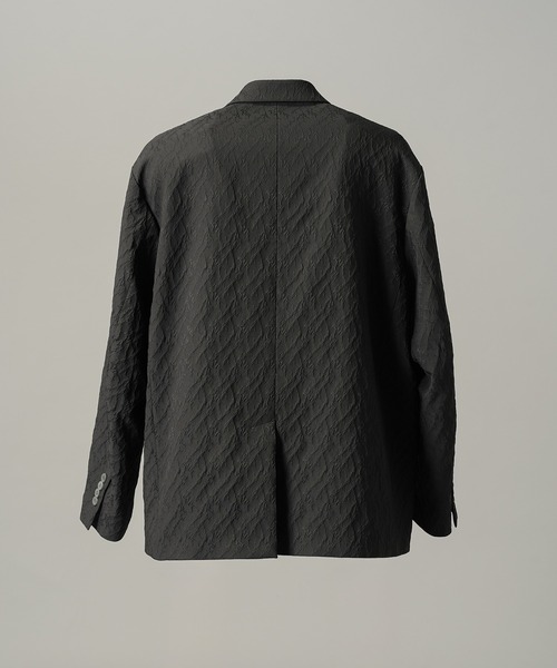 MAISON SPECIAL(メゾンスペシャル)の「《UNISEX》クラッキング3Dジャガードプライムオーバー2Bセミダブルテーラードジャケット/Cracking 3D Jacquard Prime-Over 2B Semi-double Tailored Jacket【MAISON SPECIAL/メゾンスペシャル】■セットアップ対応■(テーラードジャケット・メンズ・ブラック/ダークブラウン・0/2/1)」の10枚目の写真