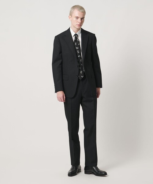 UNITED ARROWS & SONS(ユナイテッドアローズアンドサンズ)の「<UNITED ARROWS & SONS by MASATAKA HATTORI> REGULAR 1P TROUSERS/スラックス(スラックス・メンズ・ブラック/ネイビー・50/46/44/52/48)」の2枚目の写真