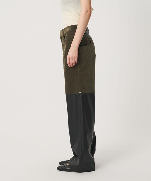 ATTISESSION(アティセッション)の「<ATTISESSION>CORD×レザーライク パンツ(その他パンツ・レディース・オリーブ/ブラック・36/38)」の12枚目の写真
