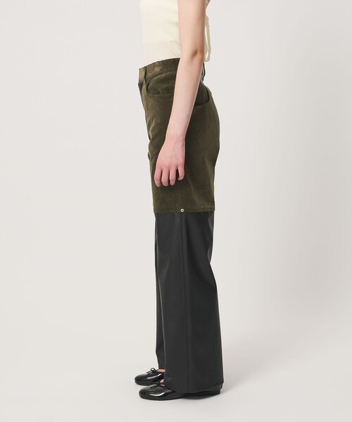 ATTISESSION(アティセッション)の「<ATTISESSION>CORD×レザーライク パンツ(その他パンツ・レディース・オリーブ/ブラック・36/38)」の15枚目の写真