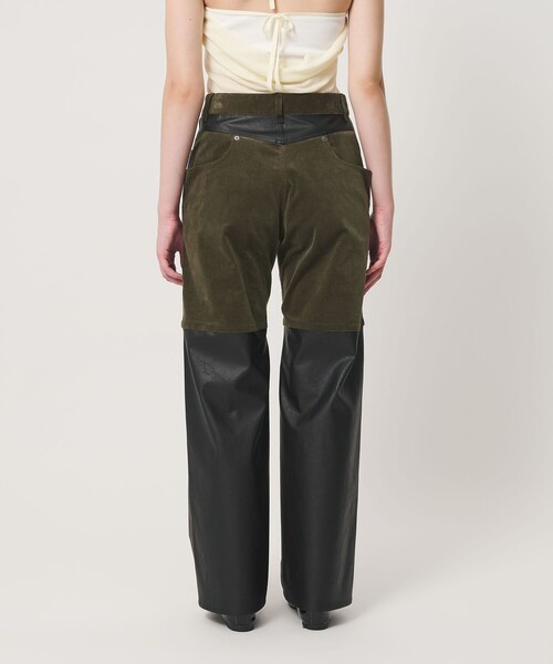 ATTISESSION(アティセッション)の「<ATTISESSION>CORD×レザーライク パンツ(その他パンツ・レディース・オリーブ/ブラック・36/38)」の16枚目の写真