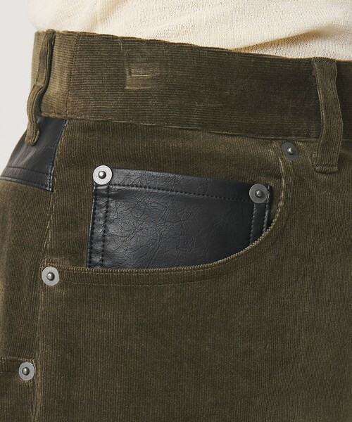 ATTISESSION(アティセッション)の「<ATTISESSION>CORD×レザーライク パンツ(その他パンツ・レディース・オリーブ/ブラック・36/38)」の20枚目の写真