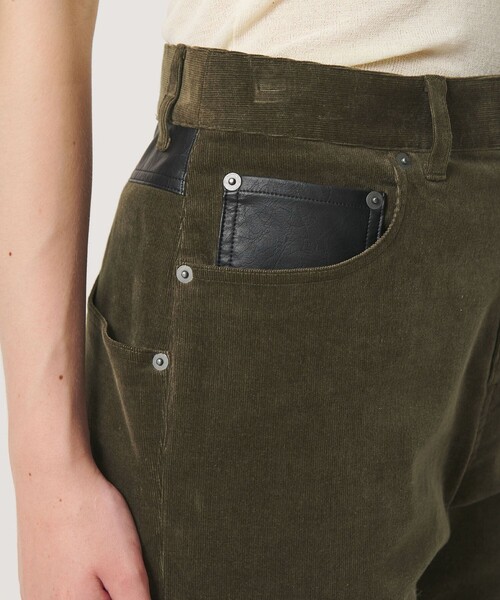 ATTISESSION(アティセッション)の「<ATTISESSION>CORD×レザーライク パンツ(その他パンツ・レディース・オリーブ/ブラック・36/38)」の21枚目の写真
