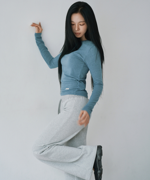 WAARFORWOMAN（ワール・フォー・ウーマン）の「WP-07 ロー 裏毛パンツ_グレー（スウェットパンツ・レディース・その他・MEDIUM/SMALL）」の7枚目の写真