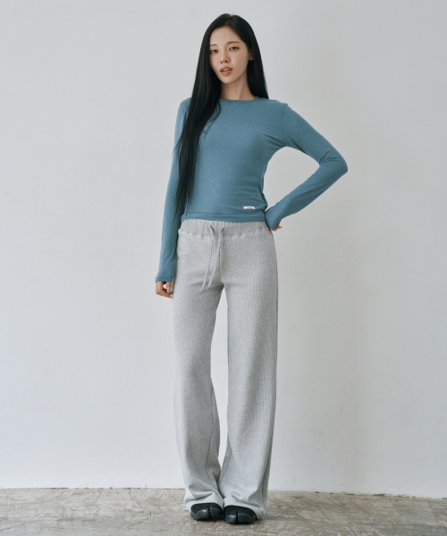 WAARFORWOMAN（ワール・フォー・ウーマン）の「WP-07 ロー 裏毛パンツ_グレー（スウェットパンツ・レディース・その他・MEDIUM/SMALL）」の6枚目の写真