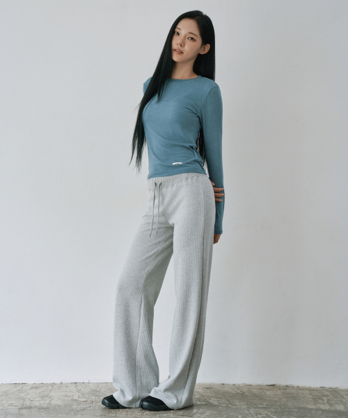 WAARFORWOMAN（ワール・フォー・ウーマン）の「WP-07 ロー 裏毛パンツ_グレー（スウェットパンツ・レディース・その他・MEDIUM/SMALL）」の5枚目の写真