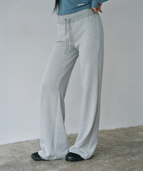 WAARFORWOMAN（ワール・フォー・ウーマン）の「WP-07 ロー 裏毛パンツ_グレー（スウェットパンツ・レディース・その他・MEDIUM/SMALL）」の4枚目の写真