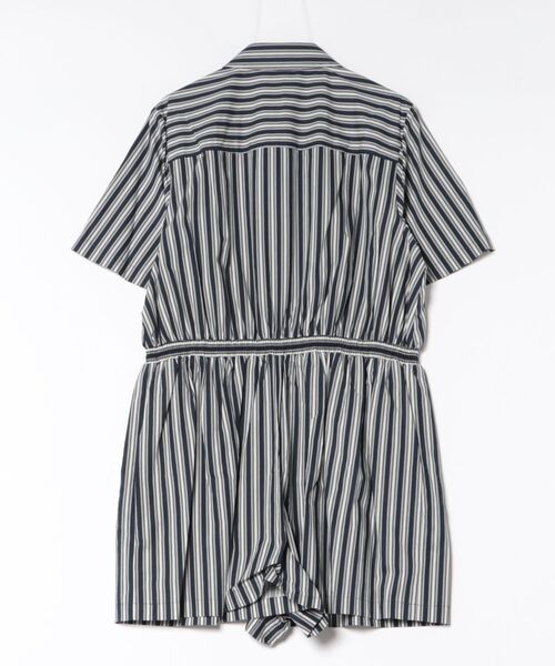 MICHAEL KORS(マイケルコース)の「ストライプ スモック ロンパース(つなぎ/オールインワン・レディース・ブルー系・XL/L/M/S/XS)」の2枚目の写真