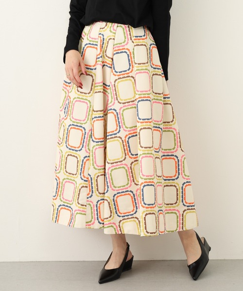 Orla Kiely(-)の「アブストラクトプリント スカート(スカート・レディース・クリーム/ベージュ・36/S/38/M)」の13枚目の写真