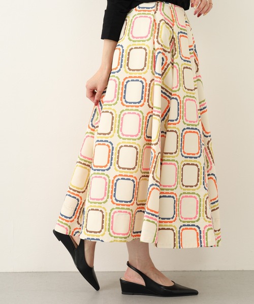Orla Kiely(-)の「アブストラクトプリント スカート(スカート・レディース・クリーム/ベージュ・36/S/38/M)」の14枚目の写真