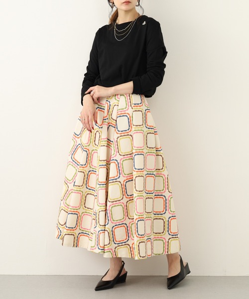 Orla Kiely(-)の「アブストラクトプリント スカート(スカート・レディース・クリーム/ベージュ・36/S/38/M)」の18枚目の写真