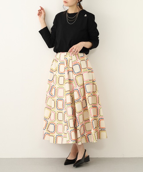 Orla Kiely(-)の「アブストラクトプリント スカート(スカート・レディース・クリーム/ベージュ・36/S/38/M)」の19枚目の写真