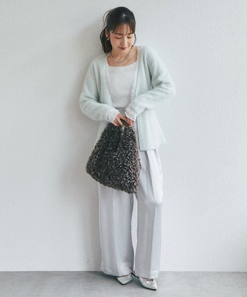 La boutique BonBon(ラブティックボンボン)の「【ヴィオラドーロ】チキャンラムエコファーワンハンドルバッグ(トートバッグ・レディース・ブラウン・FREE)」の10枚目の写真