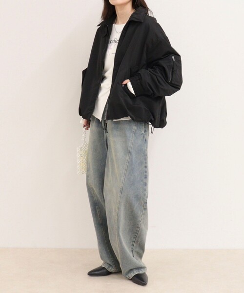 fredy emue(フレディエミュ)の「2WAYカラーボリュームMA-1(ブルゾン・レディース・ブラック/カーキ・38)」の22枚目の写真