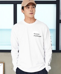 コットン ロゴプリント 長袖Tシャツ ロンT カットソー