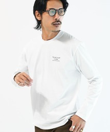コットン ロゴプリント 長袖Tシャツ ロンT カットソー