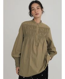 Cotton gather blouse