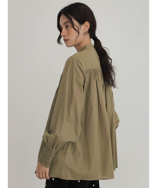 FIKA.(フィーカ)の「Cotton gather blouse(シャツ/ブラウス・レディース・ブラウン/ホワイト・FREE)」の19枚目の写真