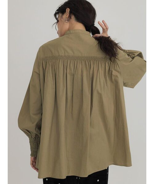 FIKA.(フィーカ)の「Cotton gather blouse(シャツ/ブラウス・レディース・ブラウン/ホワイト・FREE)」の20枚目の写真