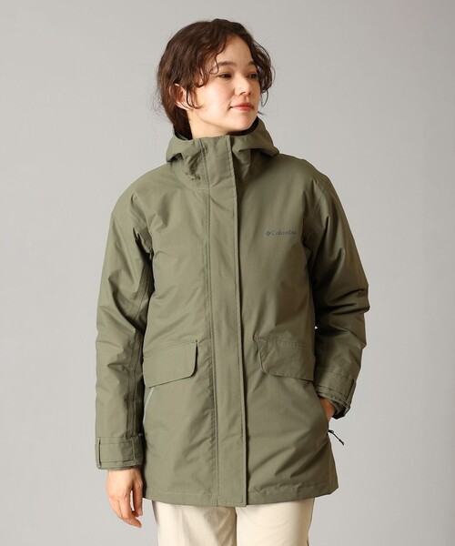 Columbia（コロンビア）の「Columbia/ ウィメンズビューティフルヒルIIインターチェンジジャケット /コロンビア（ブルゾン・レディース・ブラック/グリーン・S/M）」の2枚目の写真