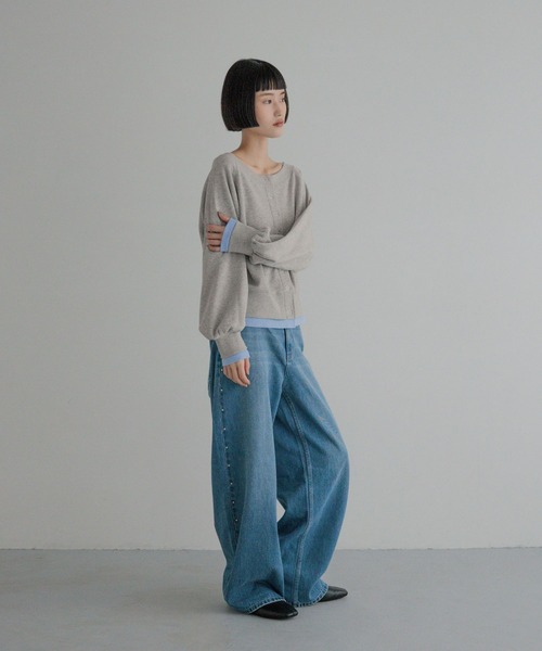LOWRYS FARM(ローリーズファーム)の「ウラケオフショルレイヤードLS 1074061(Tシャツ/カットソー・レディース・レッド/グレー/ブラック/アイボリー・FREE)」の11枚目の写真
