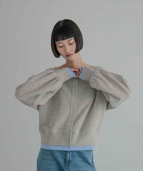 LOWRYS FARM(ローリーズファーム)の「ウラケオフショルレイヤードLS 1074061(Tシャツ/カットソー・レディース・レッド/グレー/ブラック/アイボリー・FREE)」の13枚目の写真
