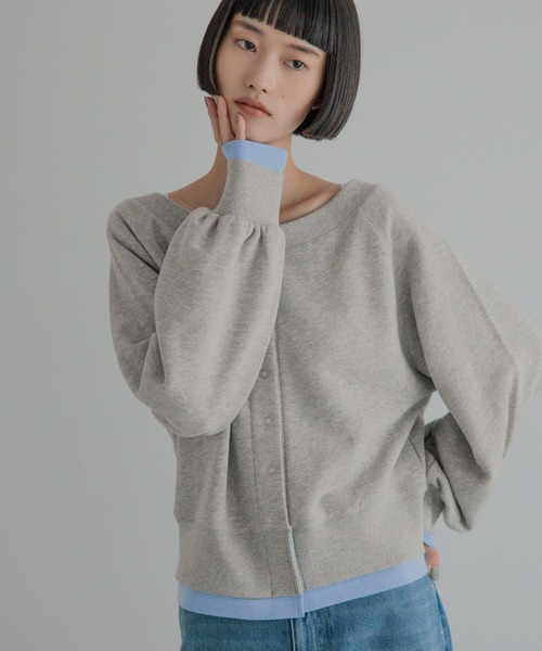 LOWRYS FARM(ローリーズファーム)の「ウラケオフショルレイヤードLS 1074061(Tシャツ/カットソー・レディース・レッド/グレー/ブラック/アイボリー・FREE)」の14枚目の写真