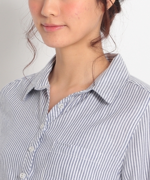 HusHusH（ハッシュアッシュ）の「チュニックシャツワンピース（シャツワンピース・レディース・ブルー系1/ブルー/ブルー系2・03/02）」の7枚目の写真