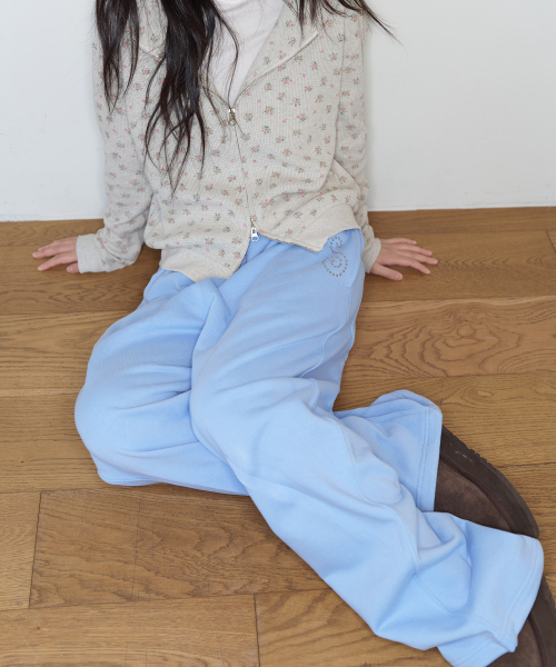 HOMEBODY THINGS（ホームバディ ティングズ）の「スパイラル ヘビーコットンスウェットパンツ（スカイブルー）（その他パンツ・レディース・その他・FREE）」の4枚目の写真