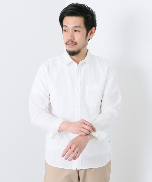 URBAN RESEARCH DOORS MENS（アーバンリサーチ ドアーズ メンズ）の「FORK＆SPOON ボイルベーシックシャツ（シャツ/ブラウス・メンズ・ブルー系その他/グレー系その他/ホワイト/カーキ・4/5）」の2枚目の写真