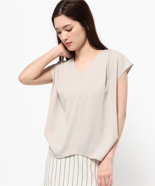 N.(N. Natural Beauty Basic)(エヌエヌナチュラルビューティーベーシック)の「タックドレープブラウス(シャツ/ブラウス・レディース・ホワイト/ブラック/グレー/ブラウン・MEDIUM)」の14枚目の写真