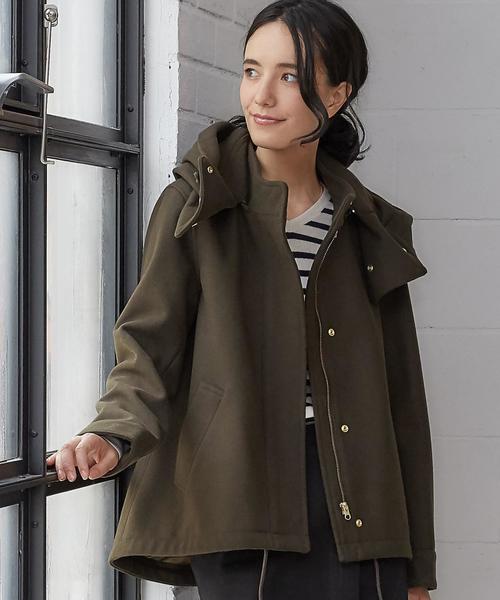 green label relaxing（グリーンレーベルリラクシング）の「◆CF W/P Aラインミリタリー SH/コート◆（その他アウター・レディース・ベージュ/オリーブ/ネイビー・36/38/40/42/44）」の3枚目の写真