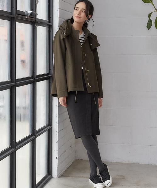 green label relaxing（グリーンレーベルリラクシング）の「◆CF W/P Aラインミリタリー SH/コート◆（その他アウター・レディース・ベージュ/オリーブ/ネイビー・36/38/40/42/44）」の21枚目の写真