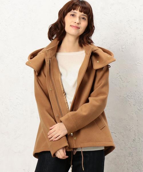 green label relaxing（グリーンレーベルリラクシング）の「◆CF W/P Aラインミリタリー SH/コート◆（その他アウター・レディース・ベージュ/オリーブ/ネイビー・36/38/40/42/44）」の4枚目の写真