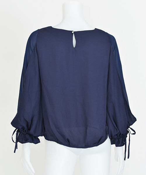 MICOAMERI（ミコアメリ）の「パフスリーブブラウス（シャツ/ブラウス・レディース・ネイビー/ブラック/グレー・FREE）」の15枚目の写真