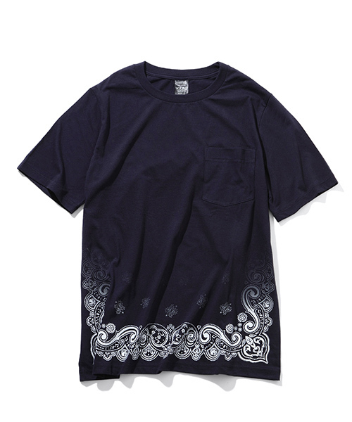 NUMBER (N)INE(ナンバーナイン)の「POCKET T-SHIRTS_GRADATION BANDANA(Tシャツ/カットソー・メンズ・ホワイト/ネイビー/ブラック/チャコールグレー・3/2/4)」の4枚目の写真