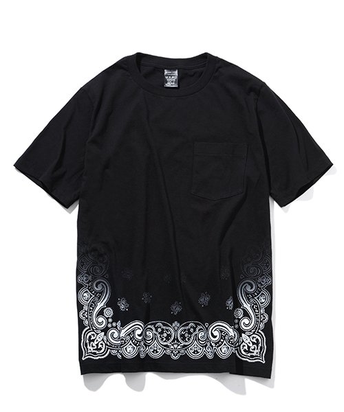 NUMBER (N)INE(ナンバーナイン)の「POCKET T-SHIRTS_GRADATION BANDANA(Tシャツ/カットソー・メンズ・ホワイト/ネイビー/ブラック/チャコールグレー・3/2/4)」の2枚目の写真