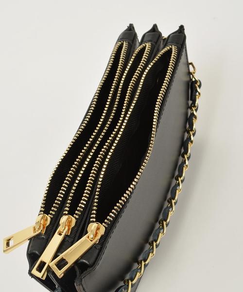 MARCO BIANCHINI（マルコビアンチーニ）の「MARCO BIANCHINI(マルコ ビアンキーニ):3ポケット ポシェット◇（ショルダーバッグ・レディース・レッド/ブラック・ONE SIZE）」の9枚目の写真