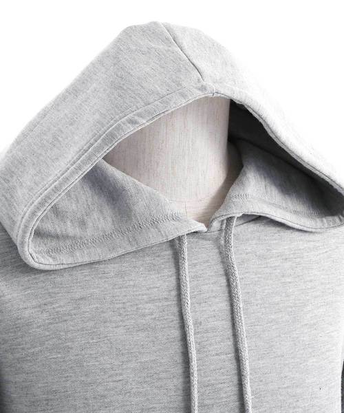 MONO-MART（モノマート）の「オーバーサイジング サイドスリットヘムライン/プルオーバーパーカー（パーカー・メンズ・杢グレー/ベージュ/ホワイト/ブラック/オリーブ/ネイビー/ワイン/ライトブラウン/スモークピンク/チャコール/キナリ/ダークブラウン/マスタード/ピンク系その他・M/L）」の18枚目の写真