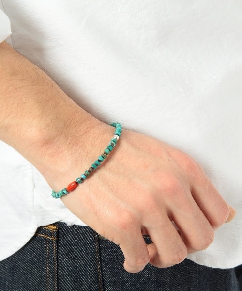 BEAUTY&YOUTH UNITED ARROWS（ビューティーアンドユースユナイテッドアローズ）の「＜Colina Yazzie＞ Beads Brac◆（ブレスレット・メンズ・ホワイト/ターコイズブルー/ブラウン/ベージュ/レッド/その他1・ONESIZE）」の8枚目の写真