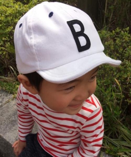 GRIN BUDDY（グリンバディ）の「【GRIN BUDDY(グリンバディ）】キッズロゴキャップ/Kids Sim Logo Cap（キャップ・キッズ・ブラック/ブルー/カーキ/ベージュ/ホワイト/ネイビー/ダークインディゴブルー/カモフラージュ/マスタード/レッド/ライトグレー/ピンク/キナリ/ライトベージュ/グリーン・52㎝/54㎝）」の2枚目の写真