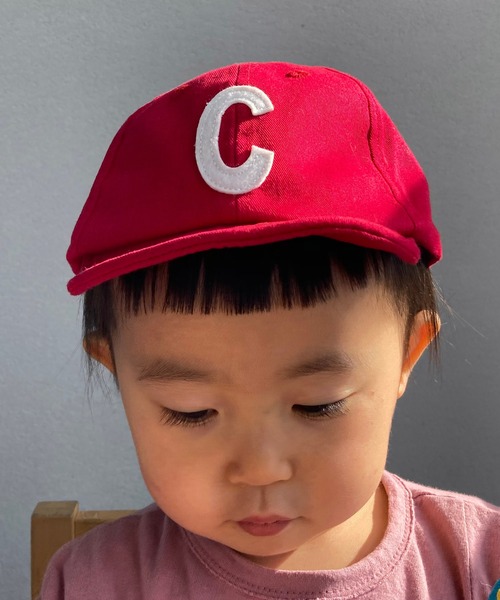 GRIN BUDDY（グリンバディ）の「【GRIN BUDDY(グリンバディ）】キッズロゴキャップ/Kids Sim Logo Cap（キャップ・キッズ・ブラック/ブルー/カーキ/ベージュ/ホワイト/ネイビー/ダークインディゴブルー/カモフラージュ/マスタード/レッド/ライトグレー/ピンク/キナリ/ライトベージュ/グリーン・52㎝/54㎝）」の14枚目の写真