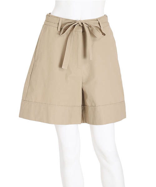 MERCURYDUO（マーキュリーデュオ）の「ウエストリボン付チノショートパンツ（チノパンツ・レディース・ベージュ/ブラック/マスタード・FREE）」の9枚目の写真