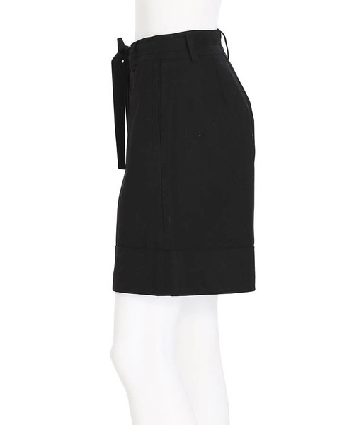 MERCURYDUO（マーキュリーデュオ）の「ウエストリボン付チノショートパンツ（チノパンツ・レディース・ベージュ/ブラック/マスタード・FREE）」の10枚目の写真