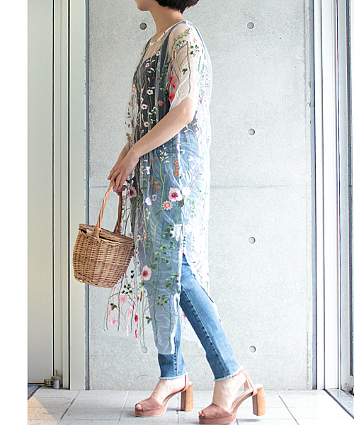 laboratory work（ラボラトリーワーク）の「ボタニカル刺繍チュールワンピース（ワンピース・レディース・その他3/ブラック系その他・MEDIUM）」の12枚目の写真