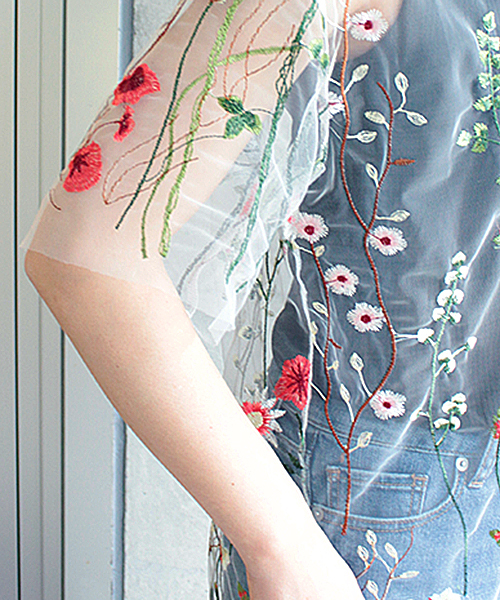 laboratory work（ラボラトリーワーク）の「ボタニカル刺繍チュールワンピース（ワンピース・レディース・その他3/ブラック系その他・MEDIUM）」の14枚目の写真