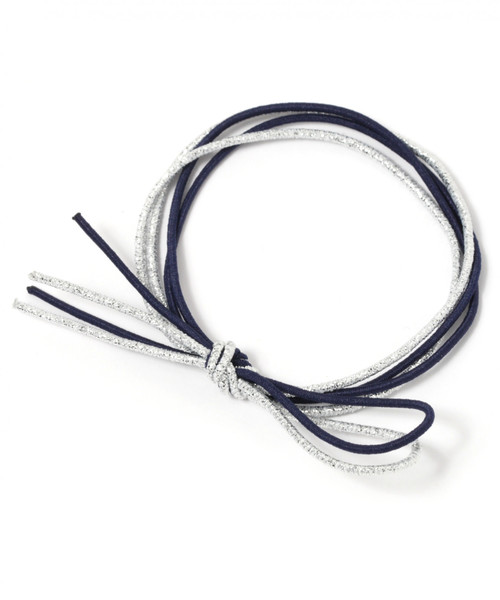 niko and...（ニコアンド）の「ラメコンビヘアゴム（ヘアゴム・レディース・ホワイト/ブラック/ネイビー/ピンク/ブルー/マスタード・0）」の3枚目の写真